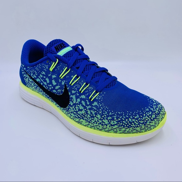 Nike Shoes - Nike running shoes Free RN Distance Violet Green Glow Flyknit women size 7.5